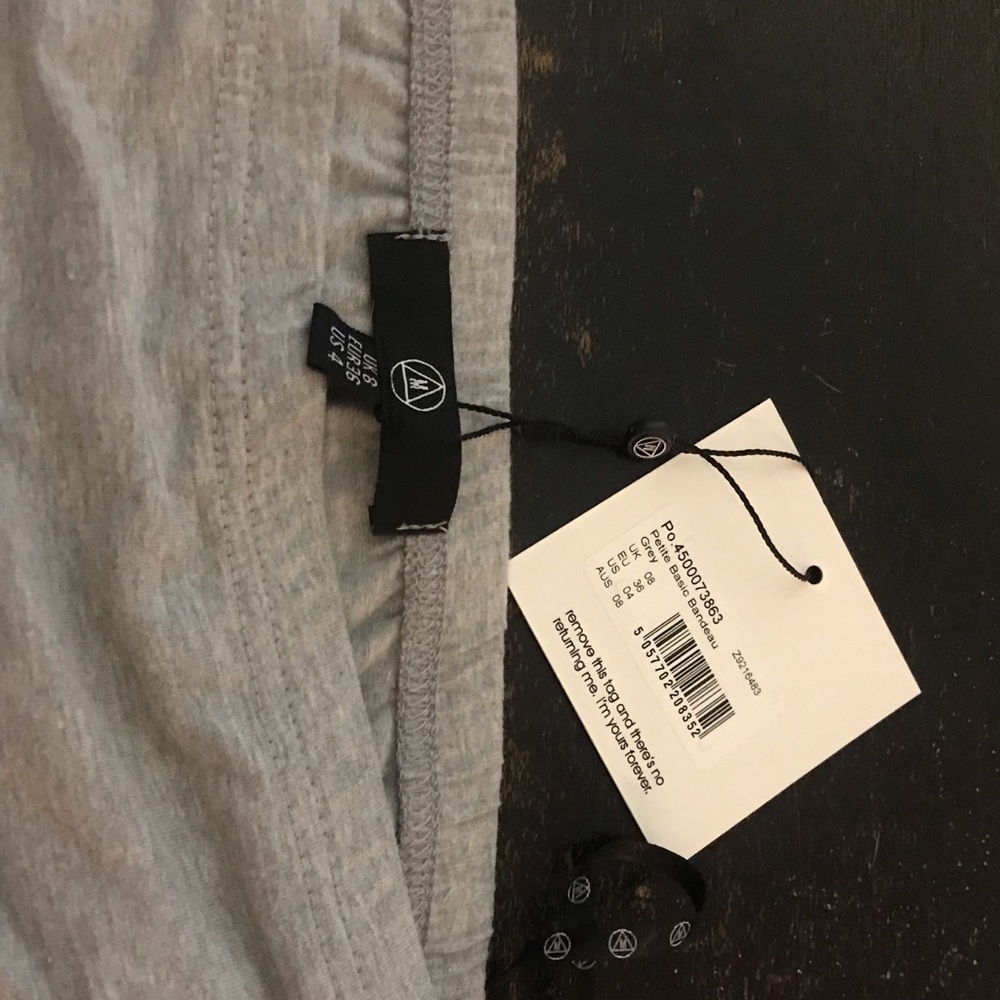 Misguided Gray Bandeau Top - Picture 4 of 4